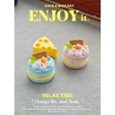 1pc Round Layer Cake Clay Food Keycaps Knob Keycap with Magnet for Hi75 Hi8 Mechanical Gaming Keyboard